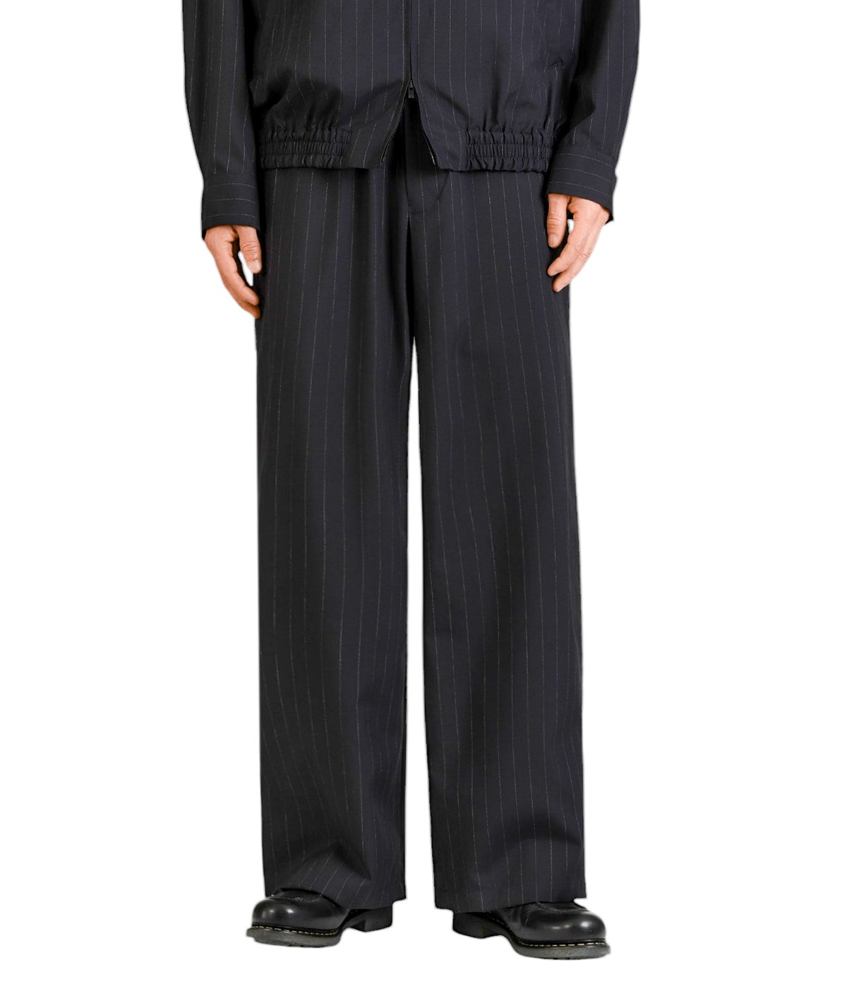 WIDE LEG EASY PANTS - 2/72 washer wool tropical - | marka(マーカ