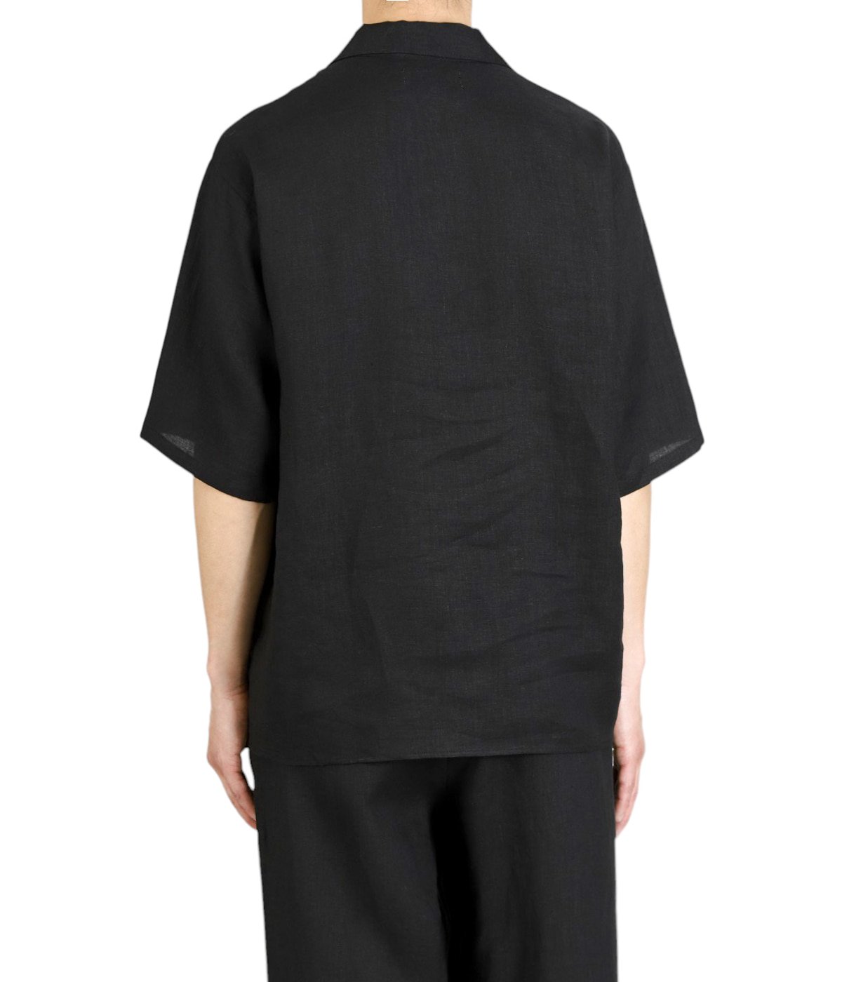 OPEN COLLAR S/S SHIRT - LINEN TROPICAL - | marka(マーカ