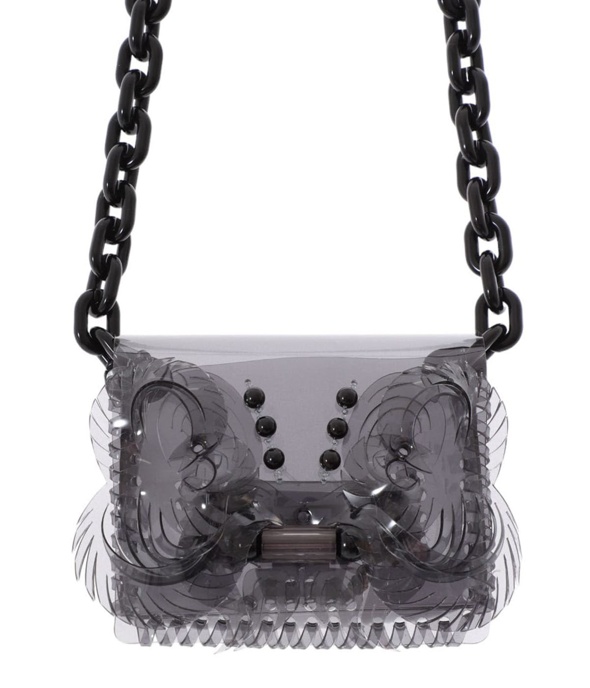レディース】Transparent Sculptural Micro Chain Bag | Mame