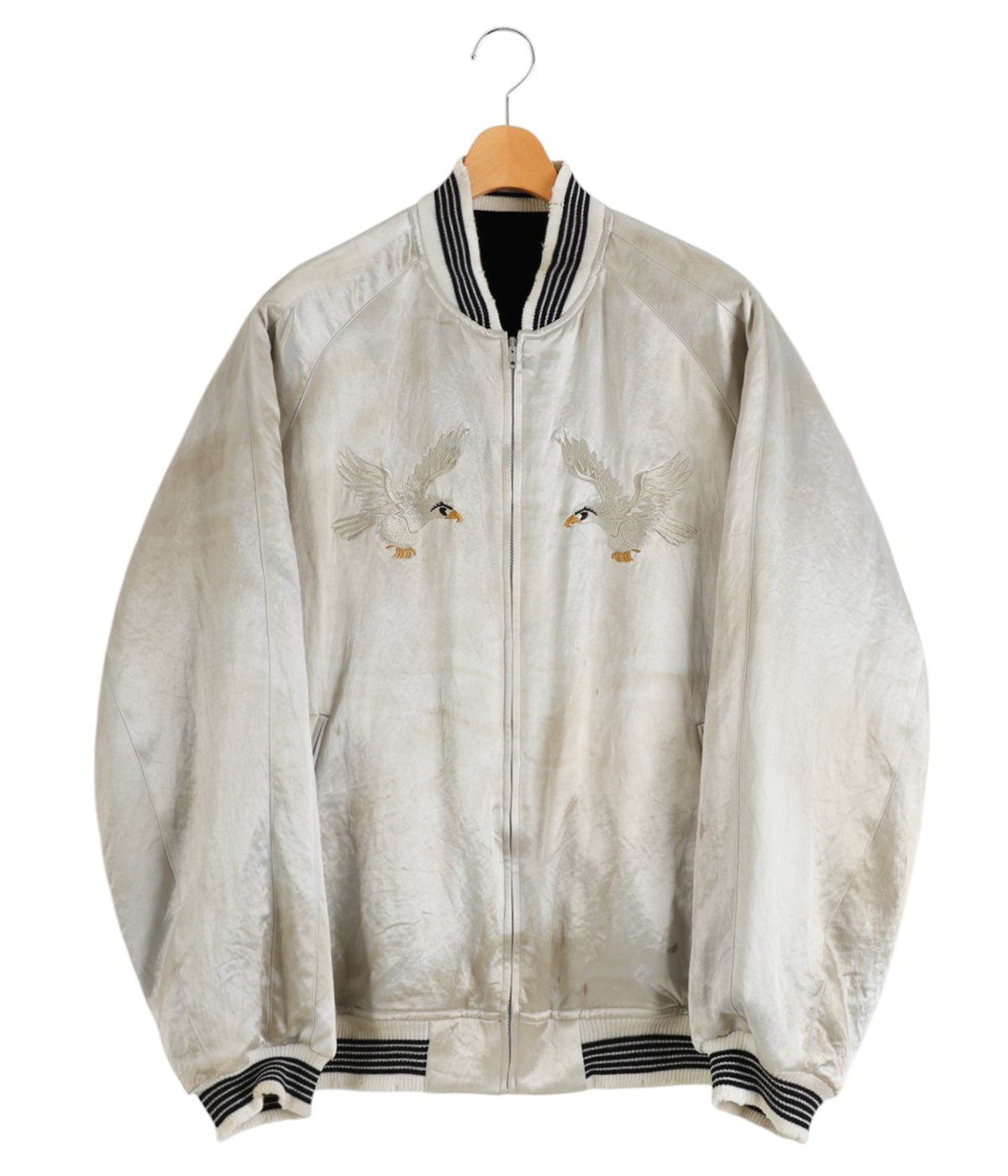 VINTAGE SATIN / VELVET REVERSIBLE ZIP JACKET | ssstein(シュタイン