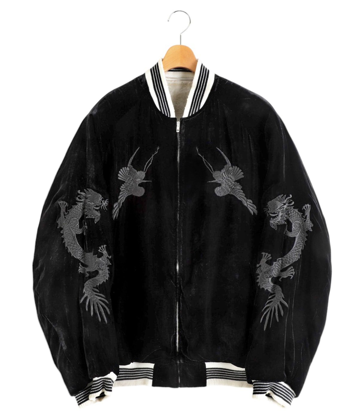 VINTAGE SATIN / VELVET REVERSIBLE ZIP JACKET | ssstein(シュタイン