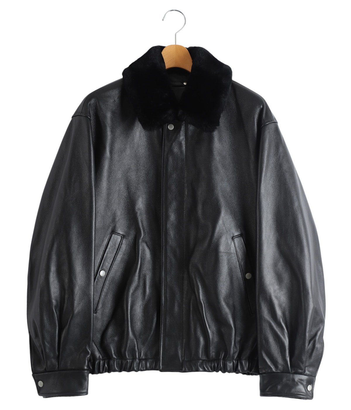 MOUTON COLLAR SHEEP LEATHER ZIP JACKET | ssstein(シュタイン