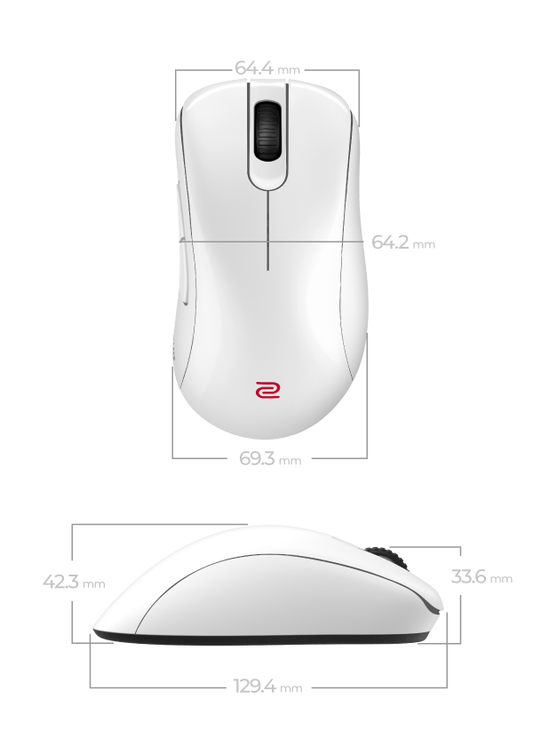 ZOWIE EC2-DW | 4K Wireless Gaming Mouse for Esports Glossy Edition