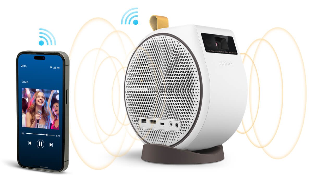 GV31 | 1080p Portable Smart Projector with Extra Bass & Wireless