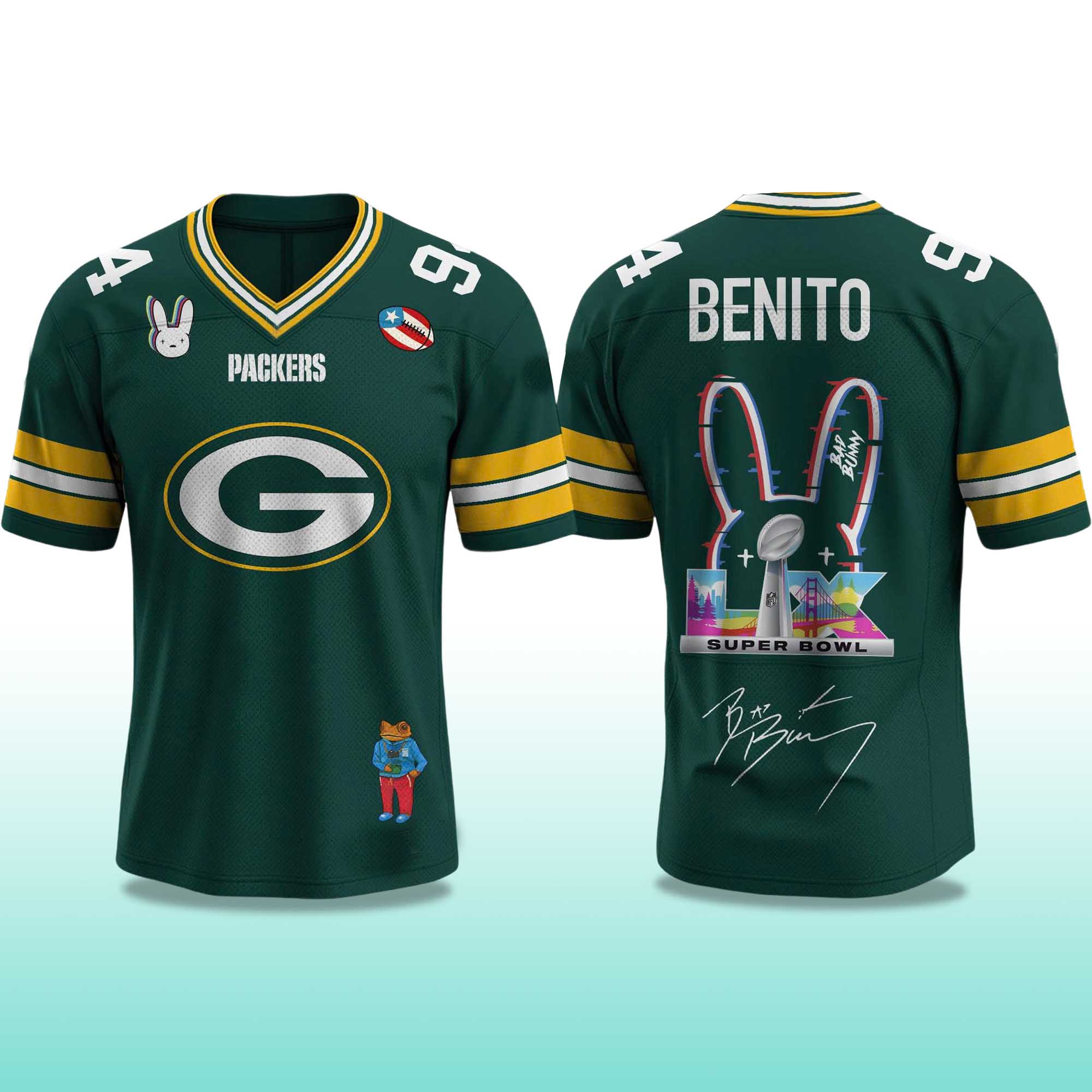 Packers Bad Bunny Bowl LX 2025 2026 Jersey
