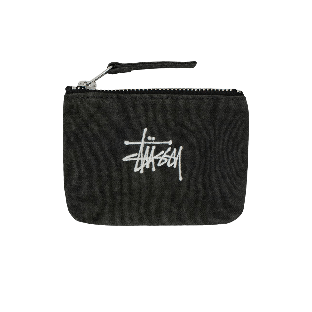 Buy Stussy Canvas Coin Pouch 'Washed Black' - 134256 WASH | GOAT