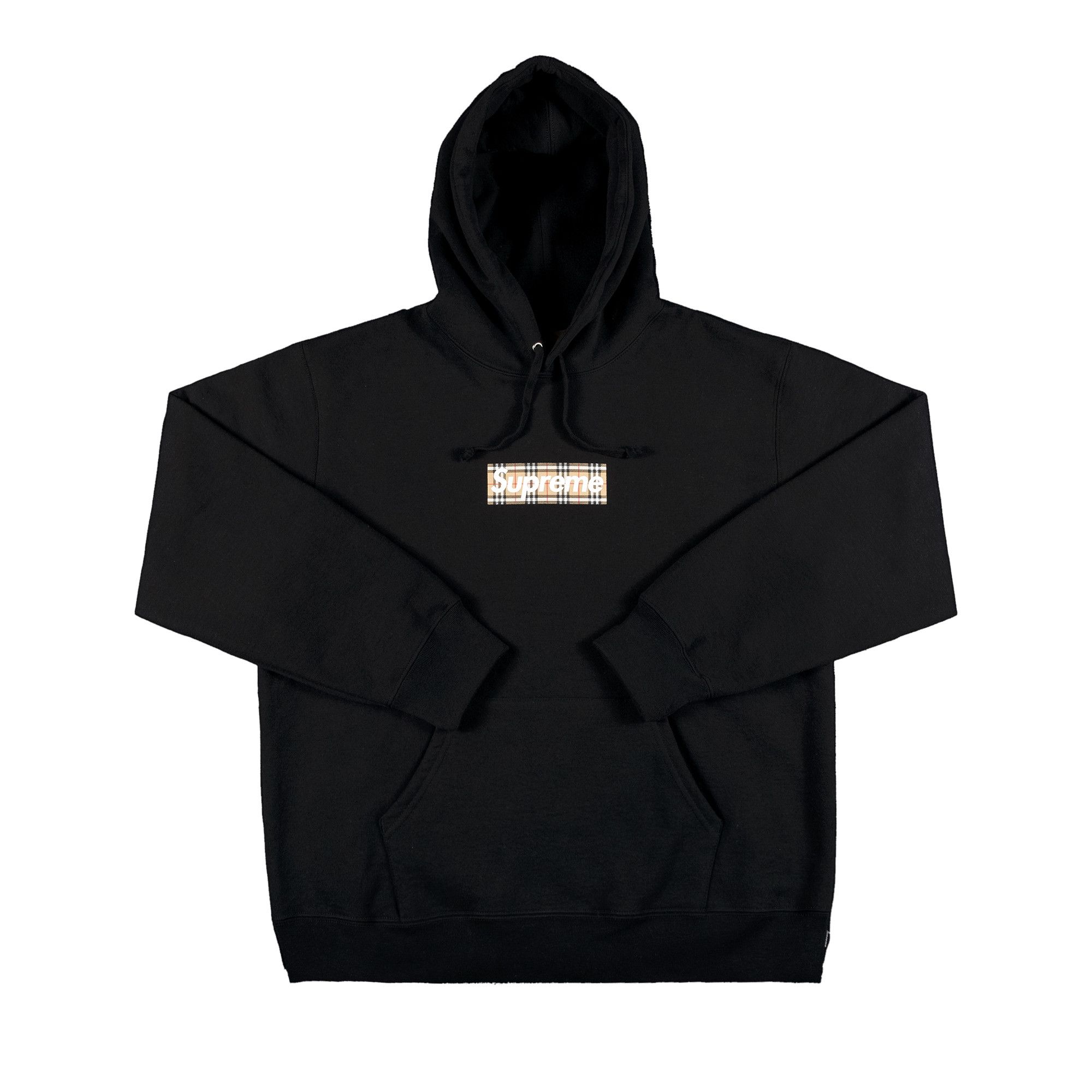 Buy Supreme x Burberry Box Logo Hooded Sweatshirt 'Black