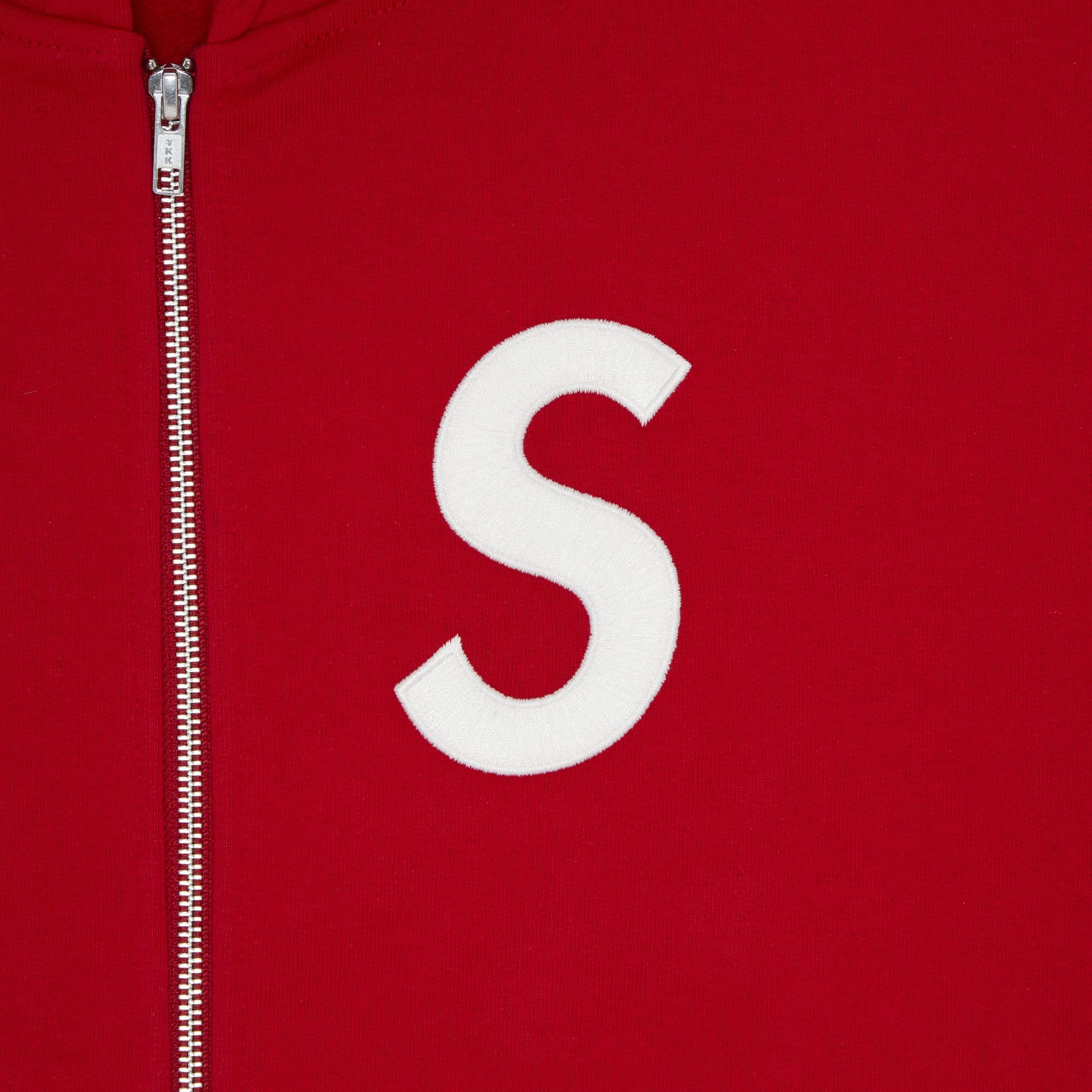 Buy Supreme S Logo Zip Up Hooded Sweatshirt 'Red' - FW23SW42 RED