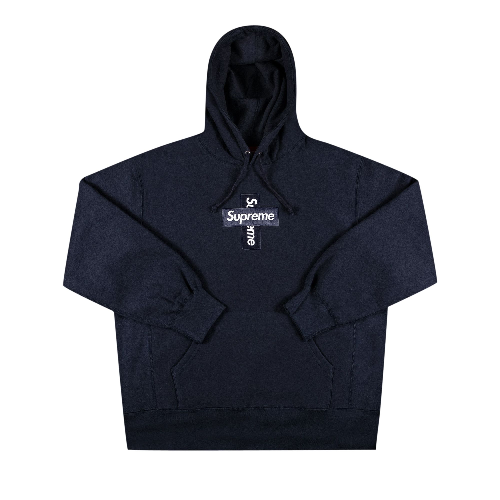 Buy Supreme Cross Box Logo Hooded Sweatshirt 'Navy' - FW20SW70
