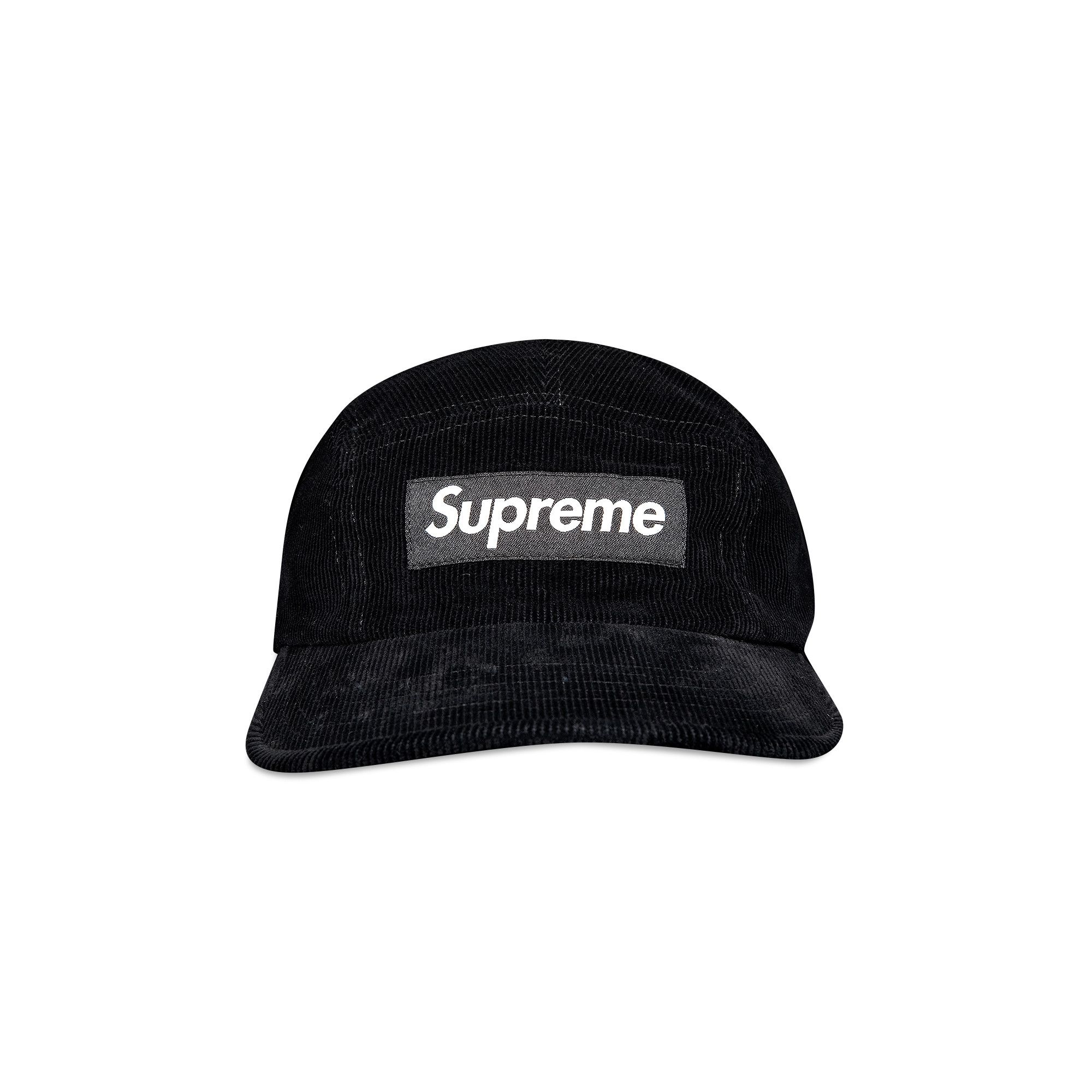 Achetez des Supreme Fine Wale Corduroy Camp Cap 'Black' - SS21H62