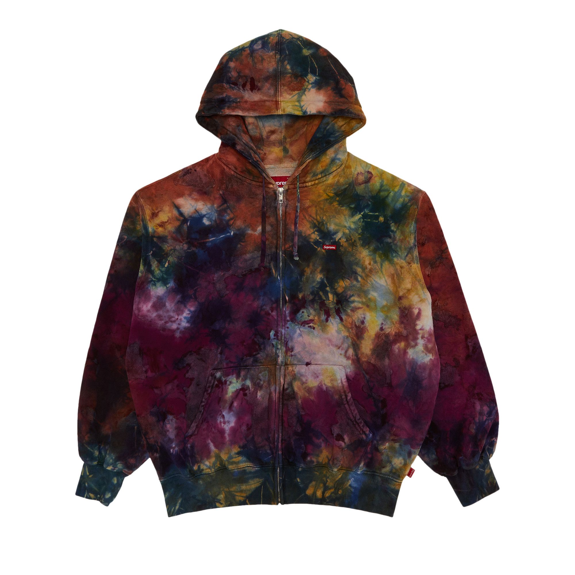 Buy Supreme Overdyed Small Box Zip Up Hooded Sweatshirt