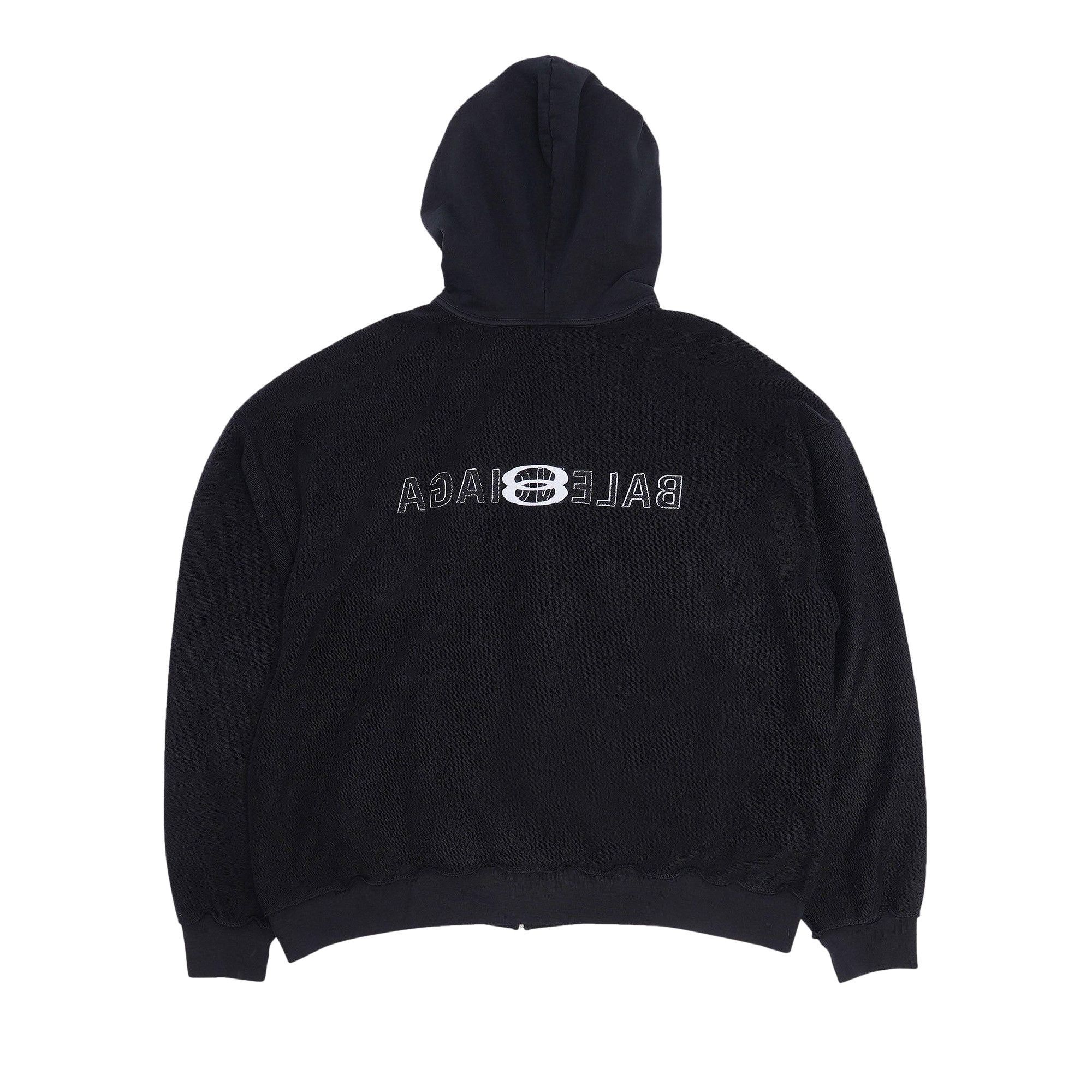 Buy Balenciaga Inside Out Hoodie 'Faded Black/White' - 790378