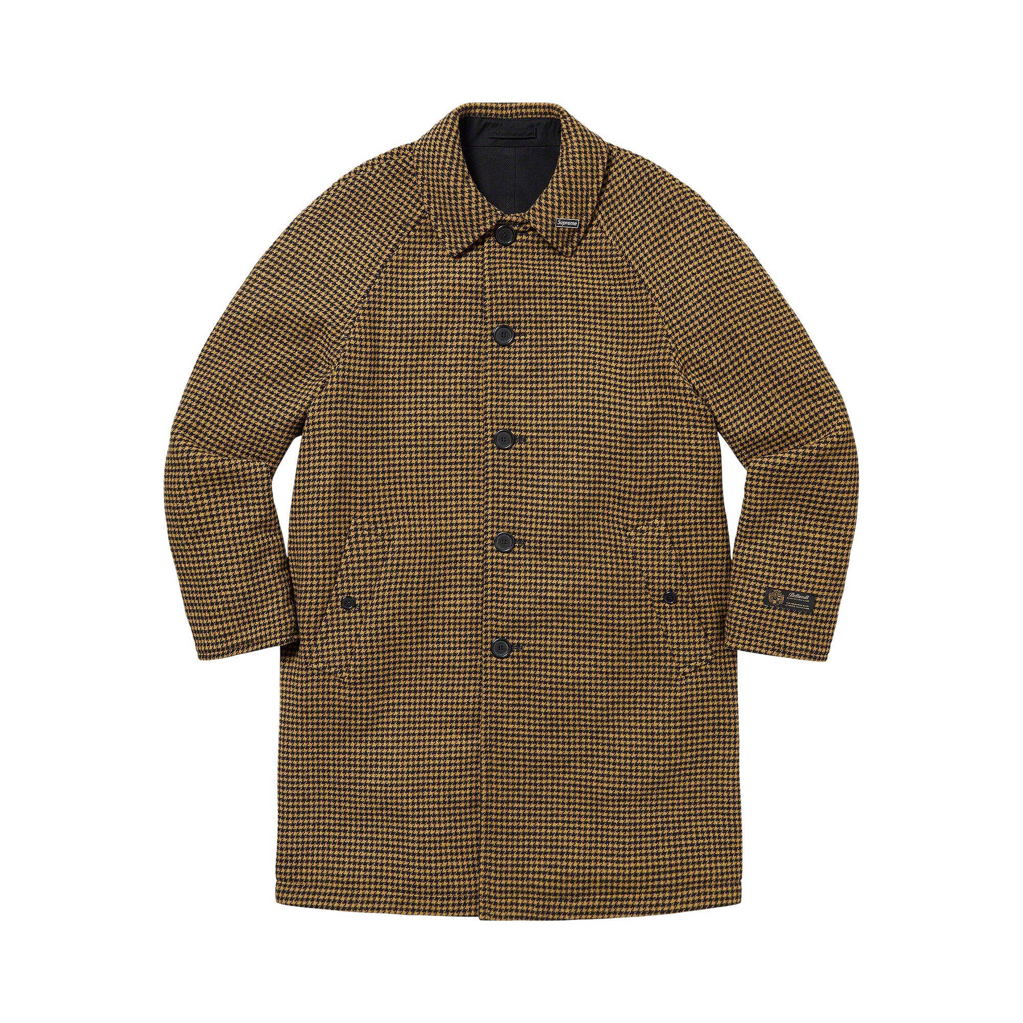 Buy Supreme Reversible Houndstooth Overcoat 'Black' - FW23J82