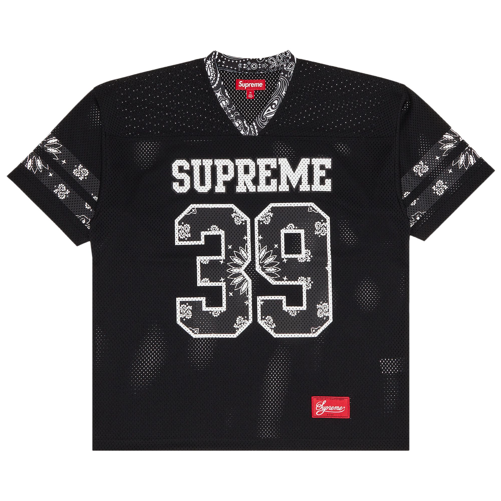 Buy Supreme Bandana Football Jersey 'Black' - SS25KN94 BLACK | GOAT