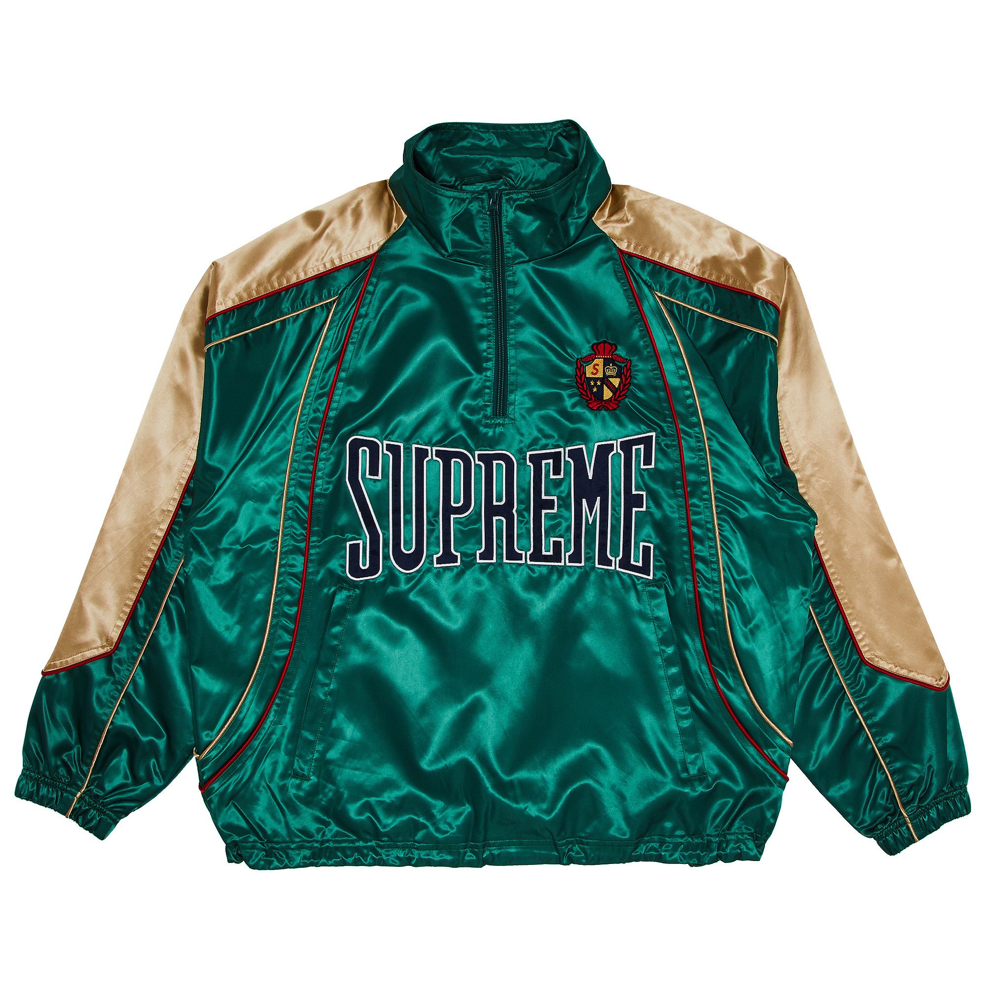 Buy Supreme Satin Piping Pullover 'Green' - SS25J51 GREEN | GOAT