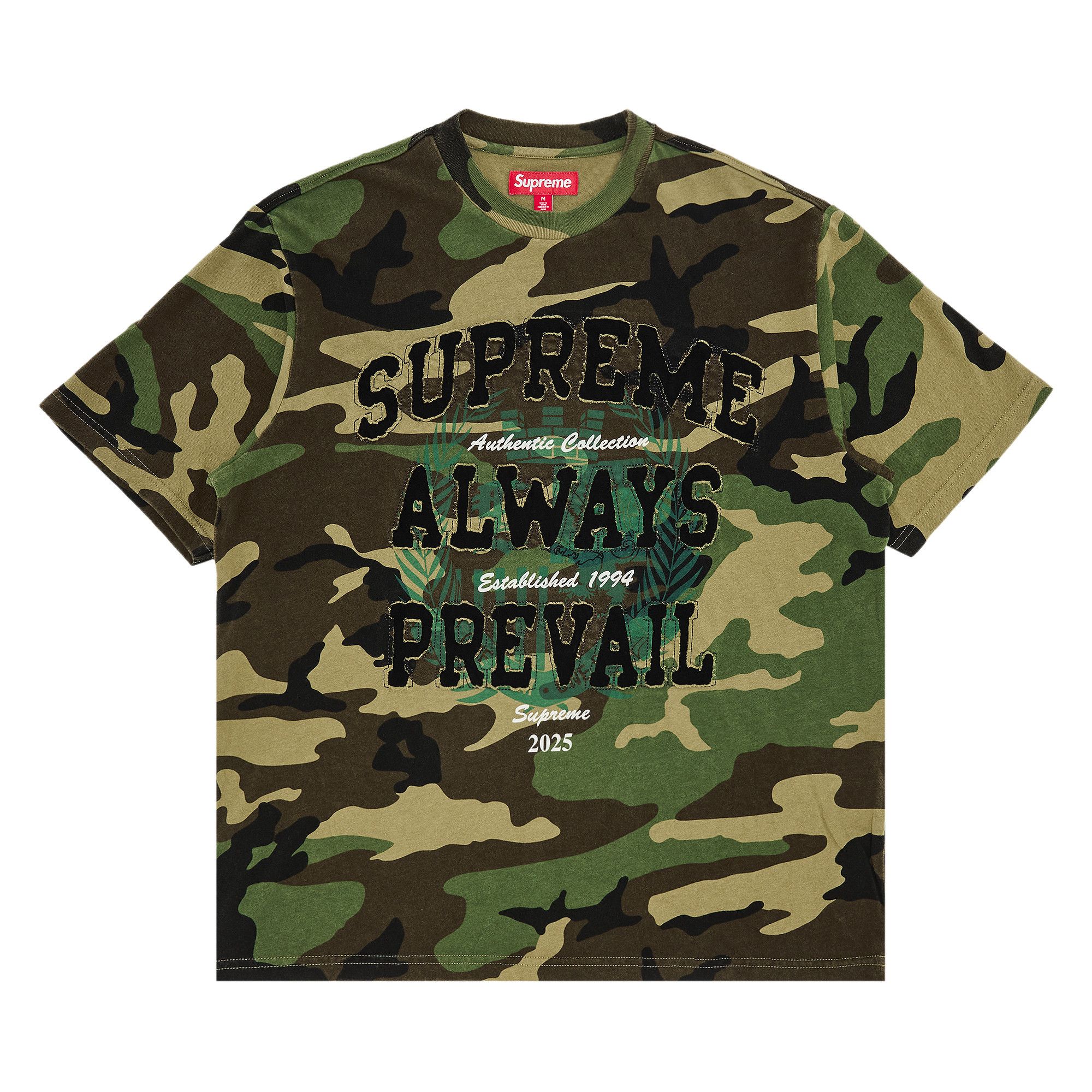 Buy Supreme Always Prevail Short-Sleeve Top 'Woodland Camo
