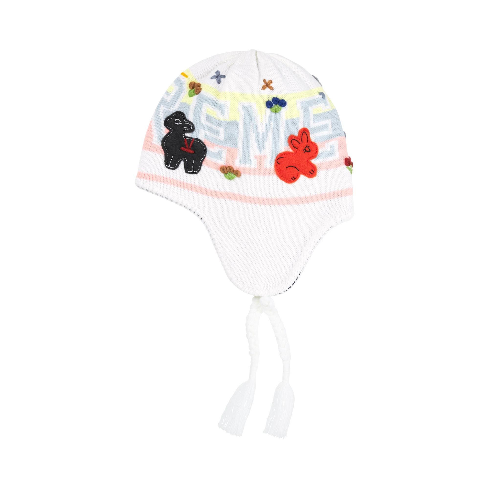 Buy Supreme Felt Appliqué Earflap Beanie 'White' - FW25BN36 WHITE