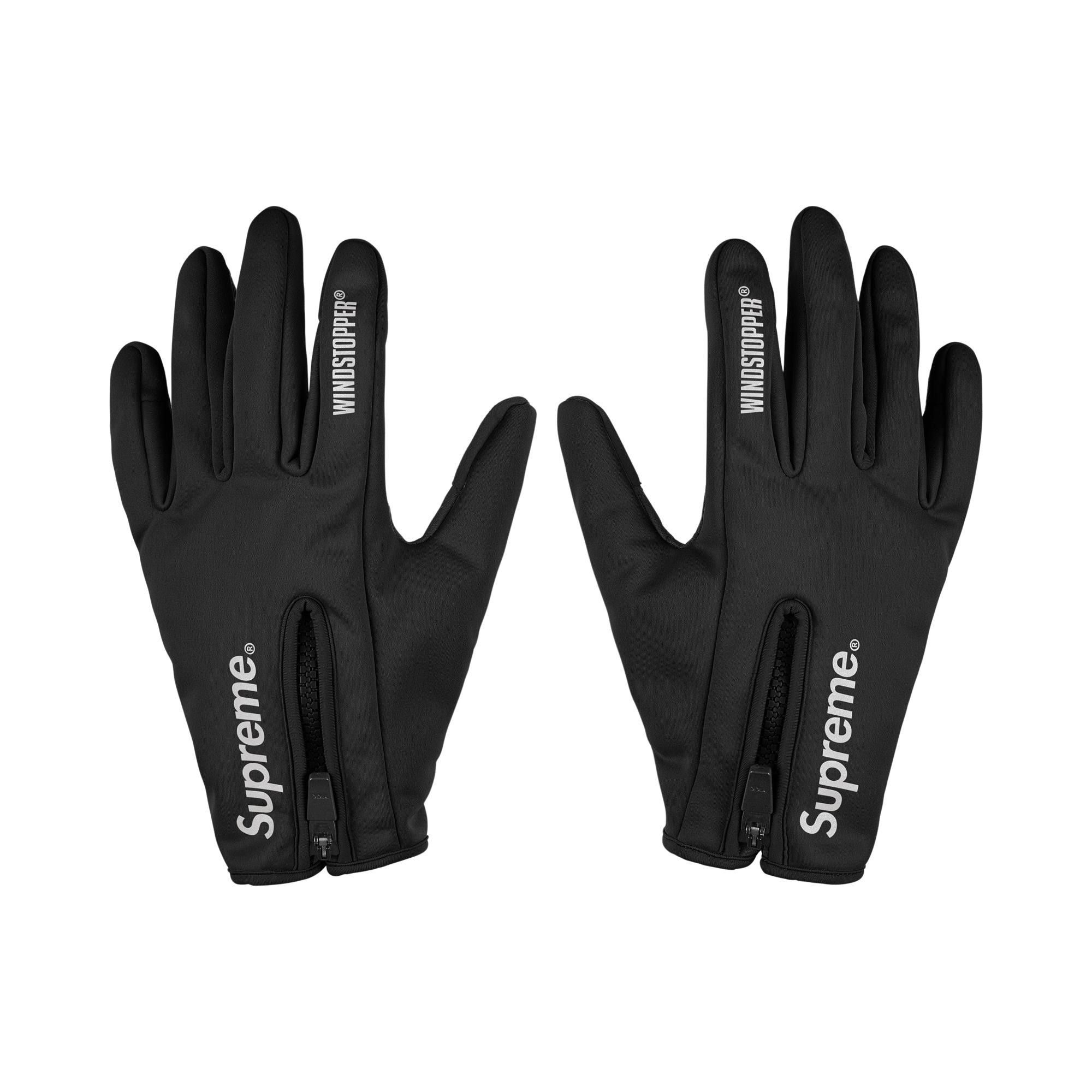 Buy Supreme Windstopper Zip Gloves 'Black' - FW25A55 BLACK | GOAT