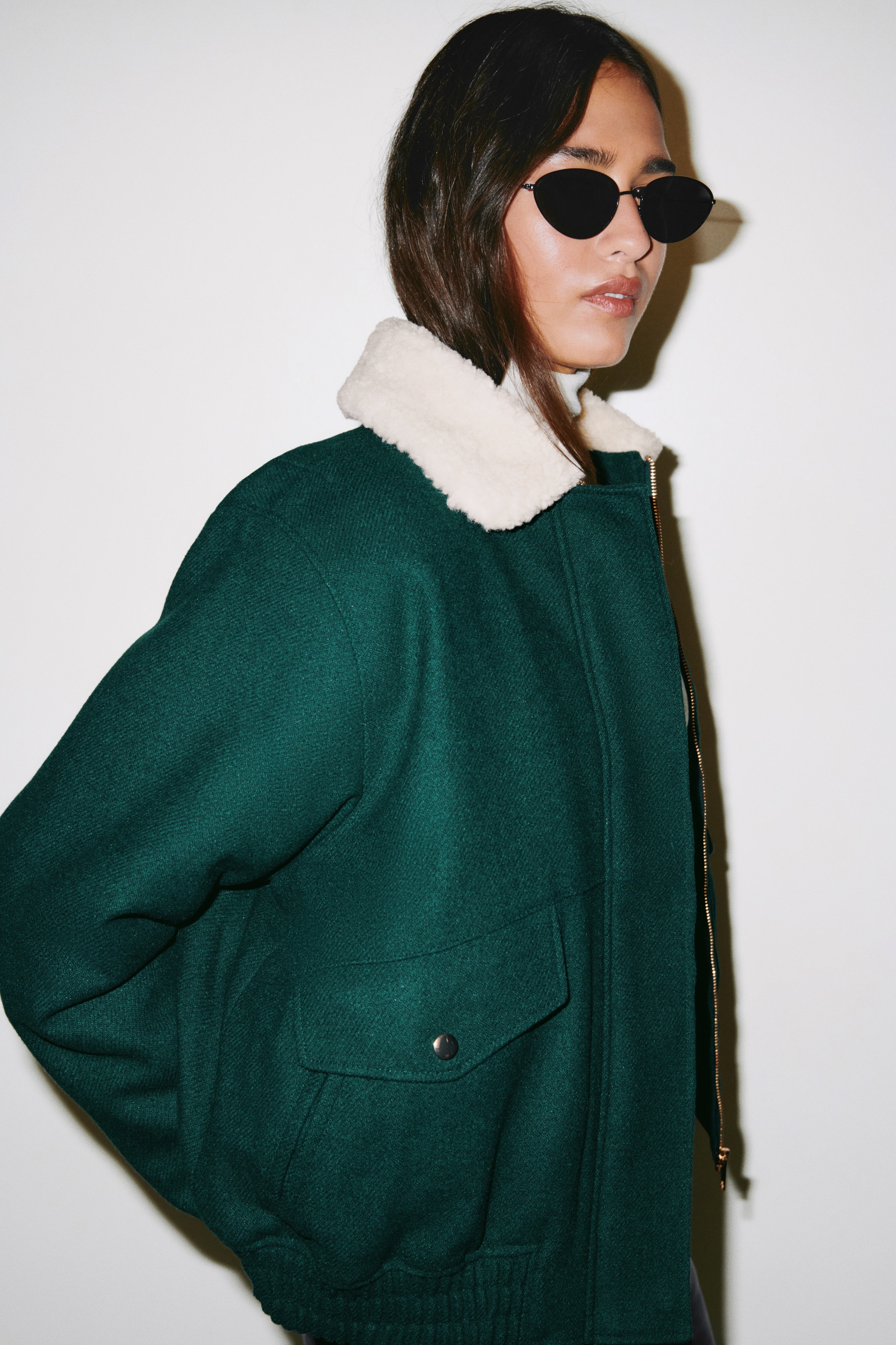 パッデッドジャケット - ダークグリーン - レディース | H&M JP