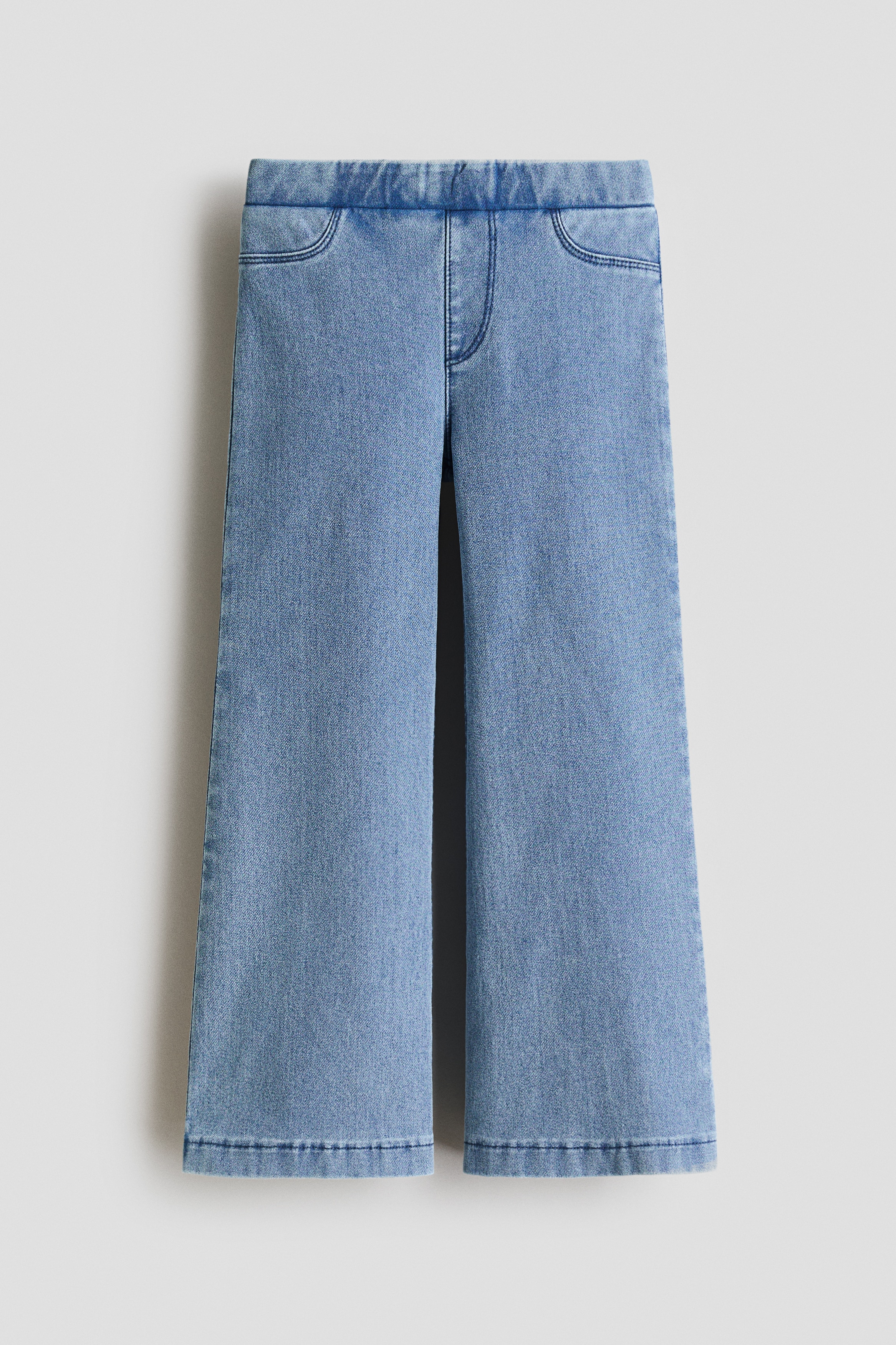 Wide Denim-look Pants - Light denim blue - Kids | H&M US