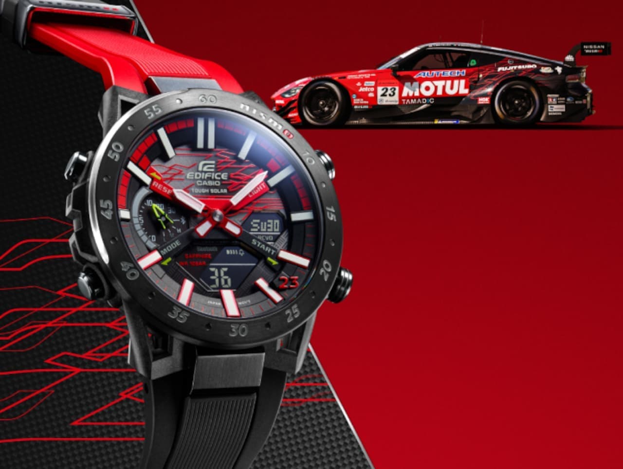 カシオ「ECB-2000NIS」SUPER GTに参戦する「Nissan Z 23号車」の