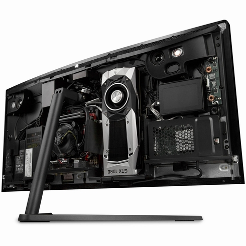 GeForce GTX 1080」を34インチ曲面ディスプレイの背面に搭載する一体型