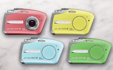 オリンパス、生活防水搭載デジカメの5Mモデル「μ-mini DIGITAL S