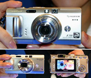 世界初、ワイド液晶ディスプレイ搭載「FinePix F710」 富士写