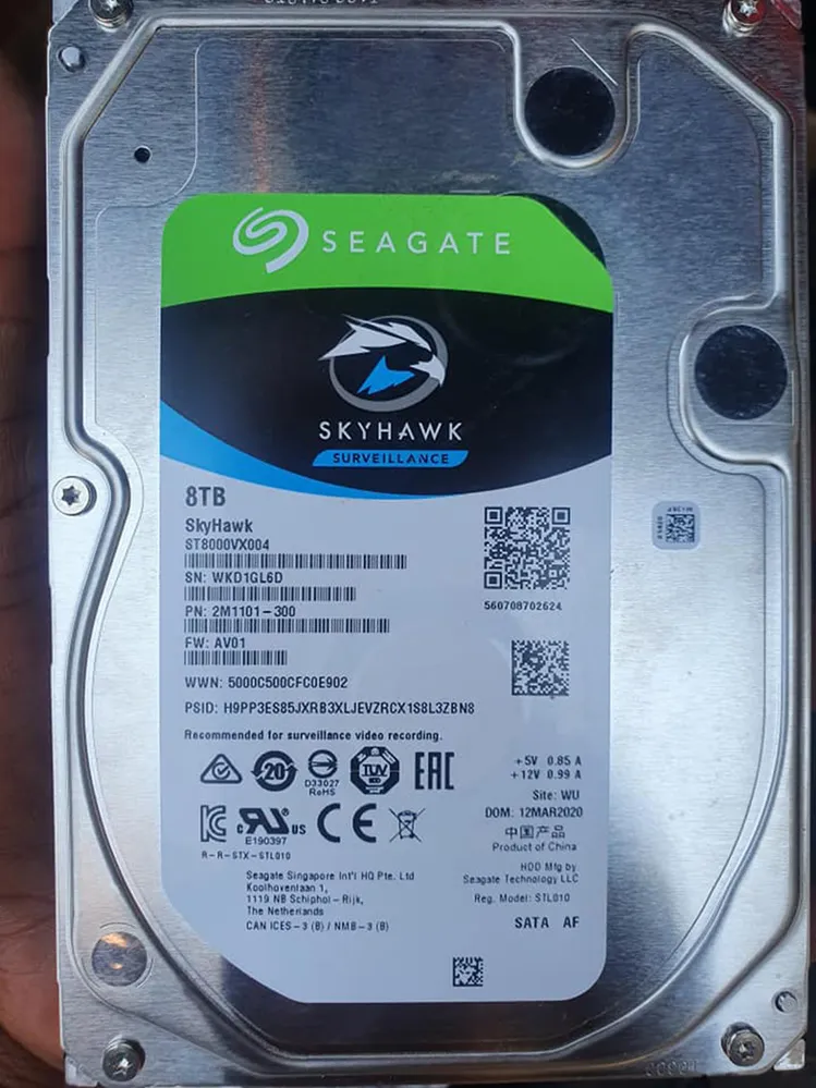Seagate Skyhawk 8tb Hard Disk SATA III 3.5' Hard Drive 7200rpm