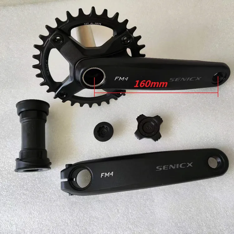 短いマウンテンバイククランク 160mm 長さ シマノ互換 24mm シャフト