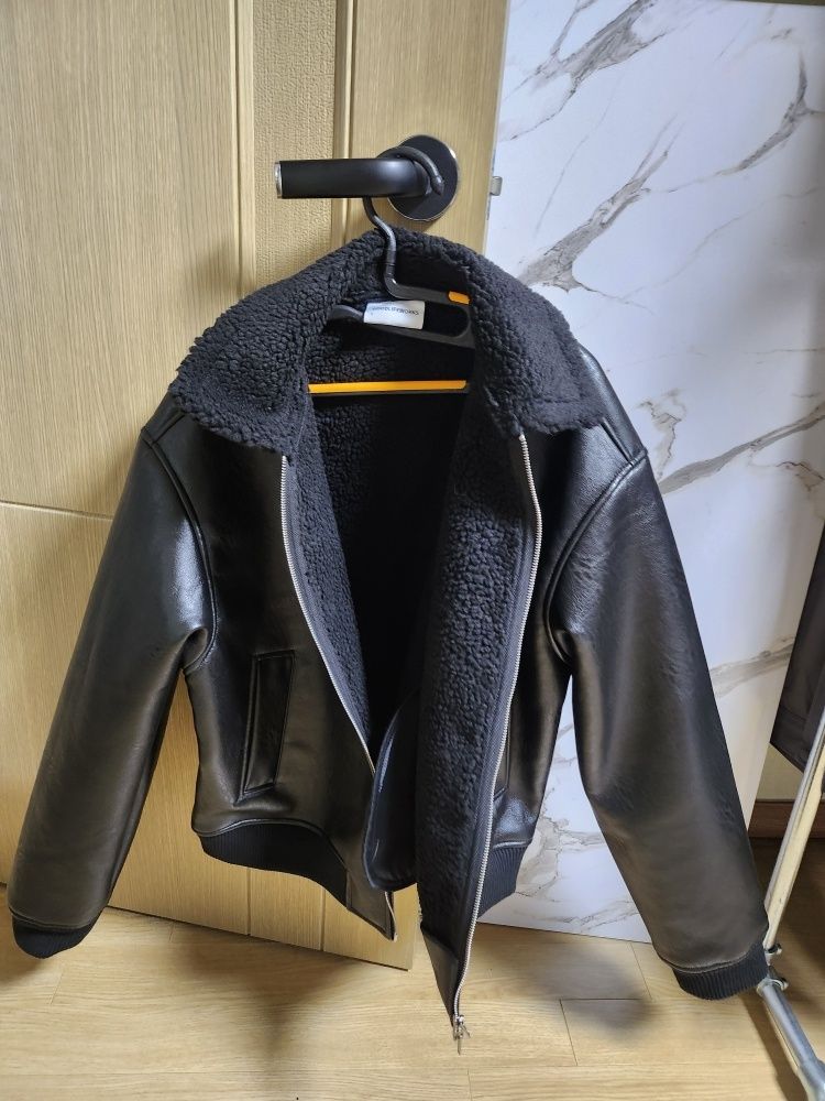 MUSINSA公式 | GLW ヴィンテージムートンバイカージャケットブラック