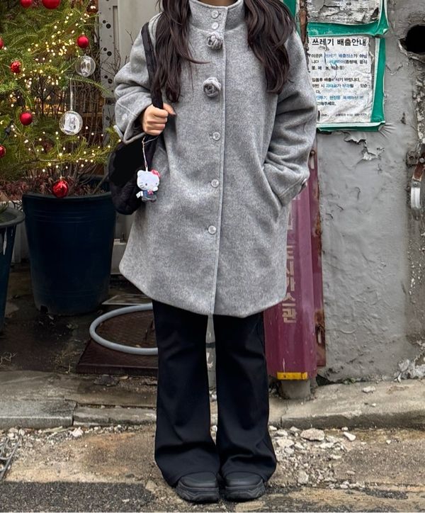 MUSINSA公式 | ILLIGO フレールハーフコート グレー