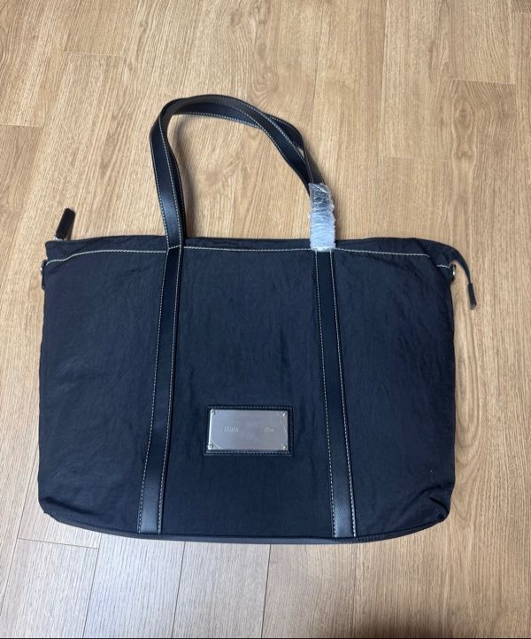 MUSINSA公式 | MATIN KIM FABRIC NEW SHOPPER BAG IN BLACK