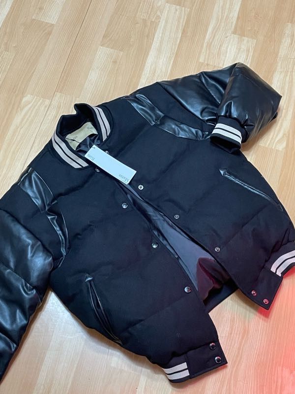 MUSINSA | MATIN KIM VARSITY DOWN JACKET IN BLACK