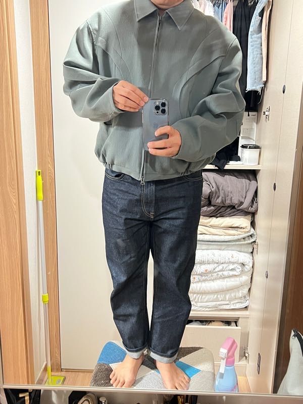 MUSINSA | COOR Twist Panel Blouson Jacket (Mint Gray)