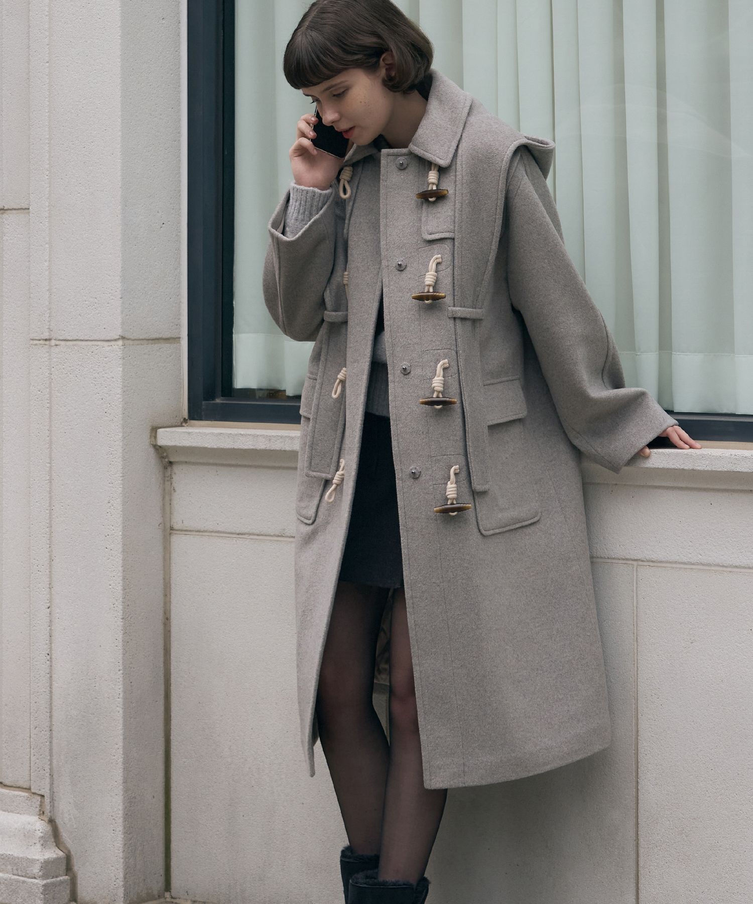 MUSINSA公式 | DRAWFIT WOMEN ソフトカシミヤフードスカーフダッフル