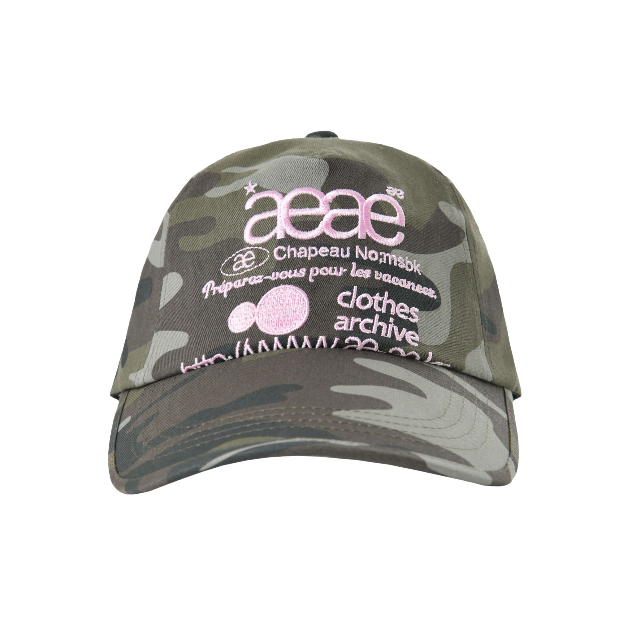 MUSINSA公式 | AEAE WEB LOGO CAMO 5 PANNEL CAP - [GREEN]