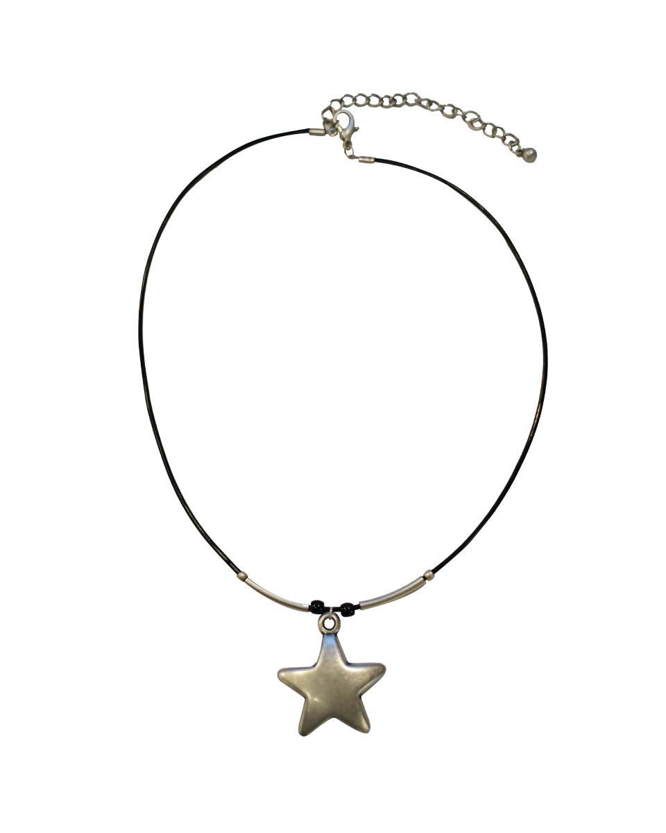 MUSINSA公式 | LECYTO Bold Star Necklace_[Black Silver]