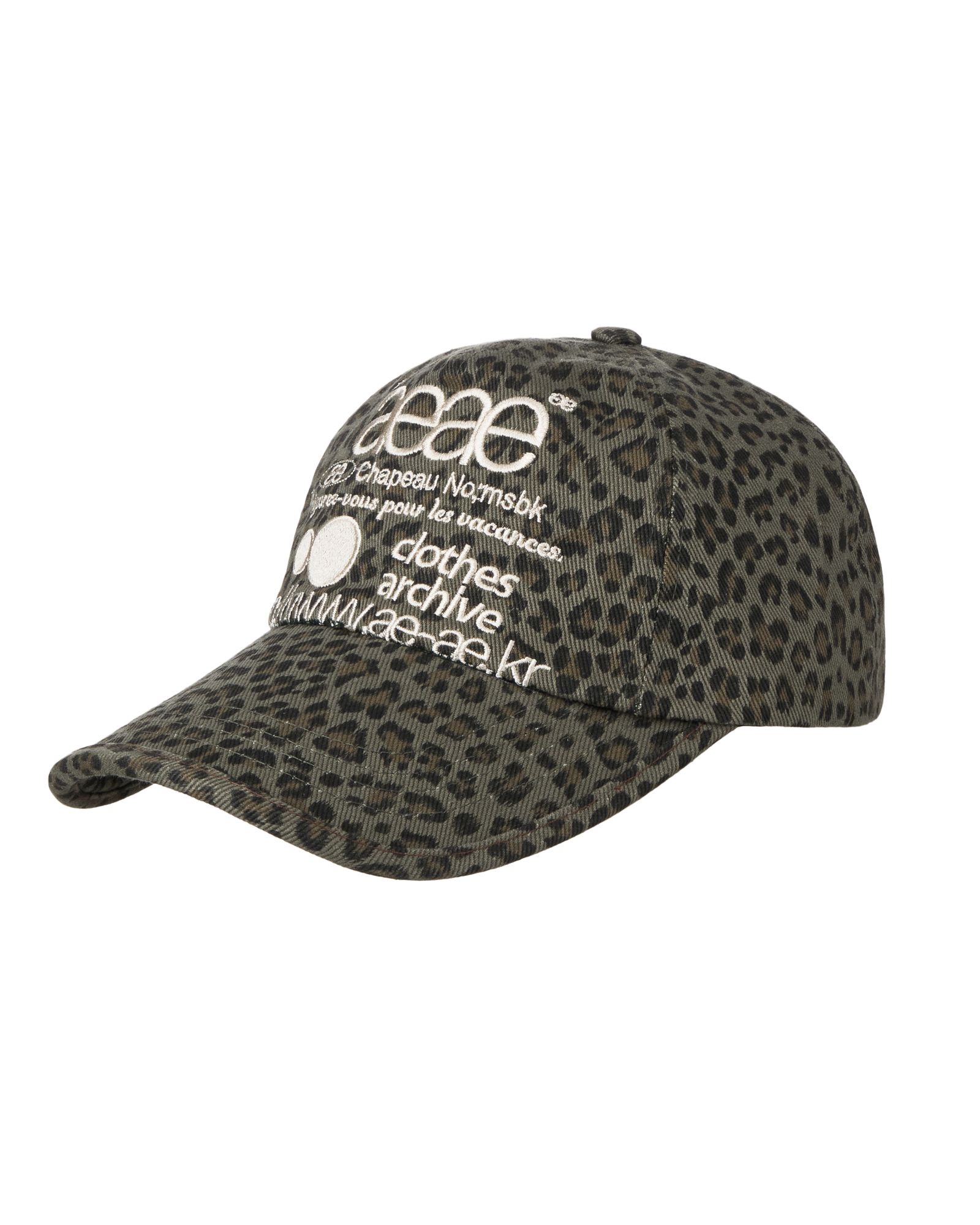 MUSINSA公式 | AEAE WEB LOGO LEOPARD CAP [KHAKI]