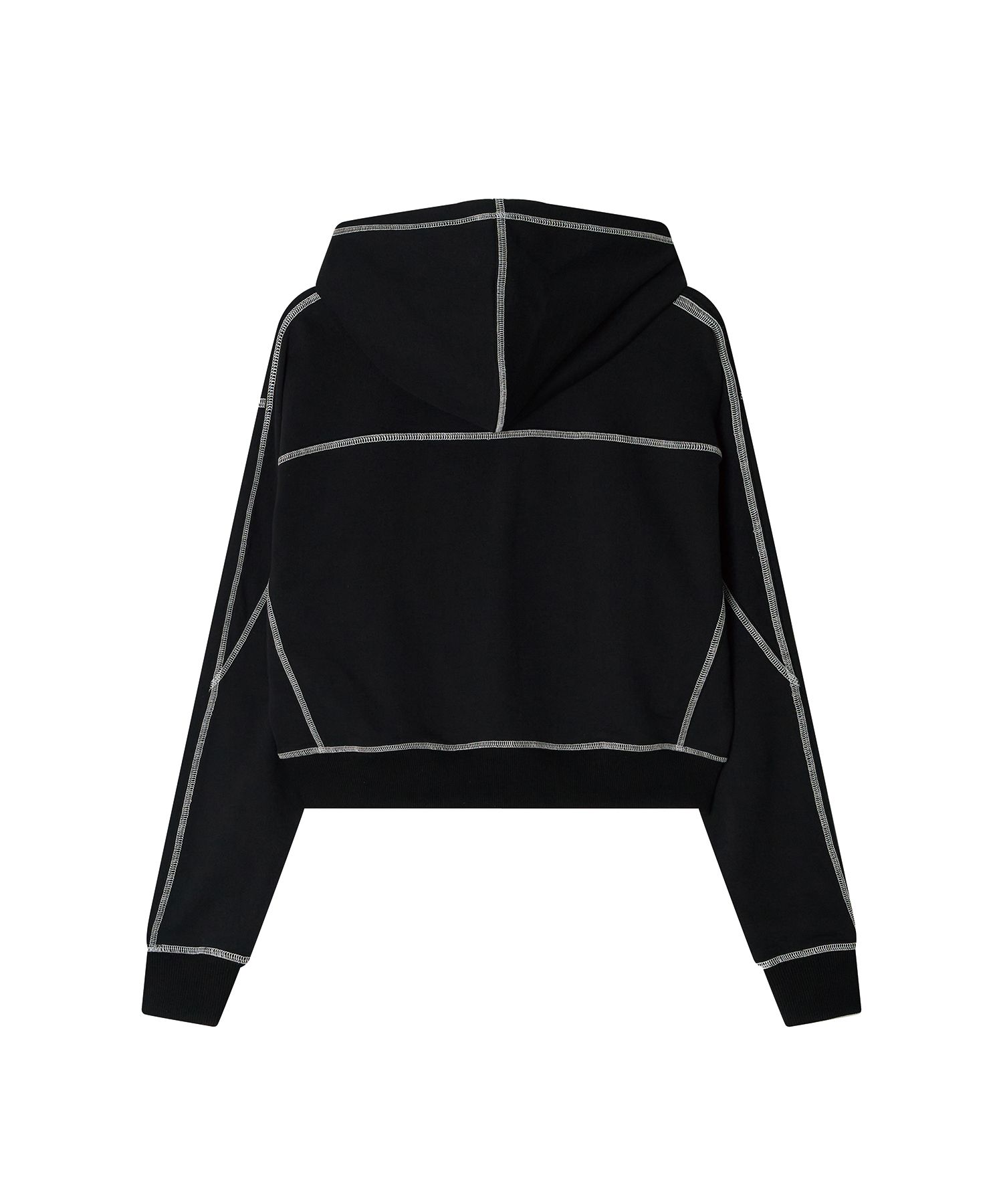 MUSINSA公式 | TOOMUCHTAX CROPPED ZIP-UP HOODIE (BLACK)