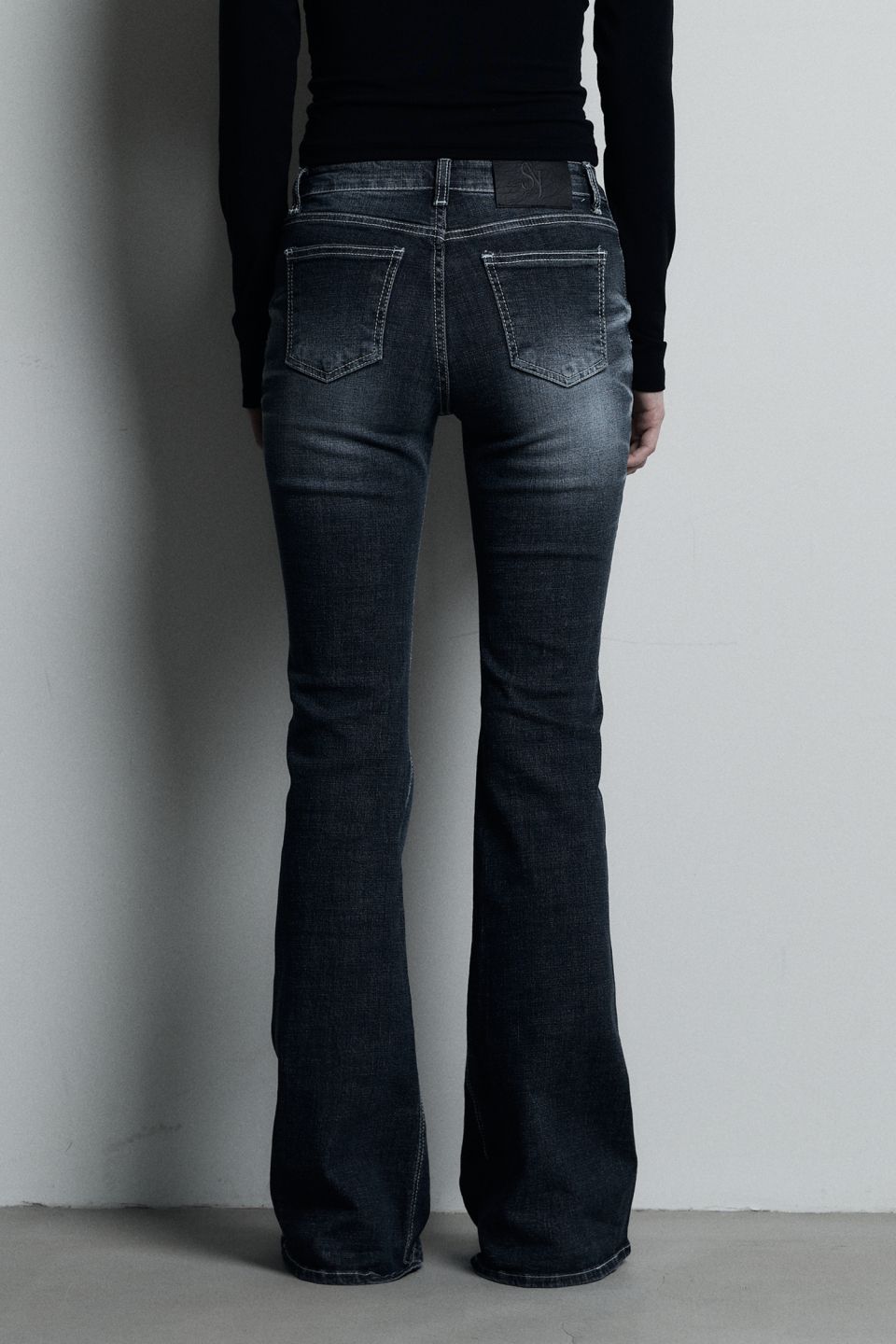 MUSINSA | SYNERJYN CAT WASHING DENIM PANTS DEEP BLUE