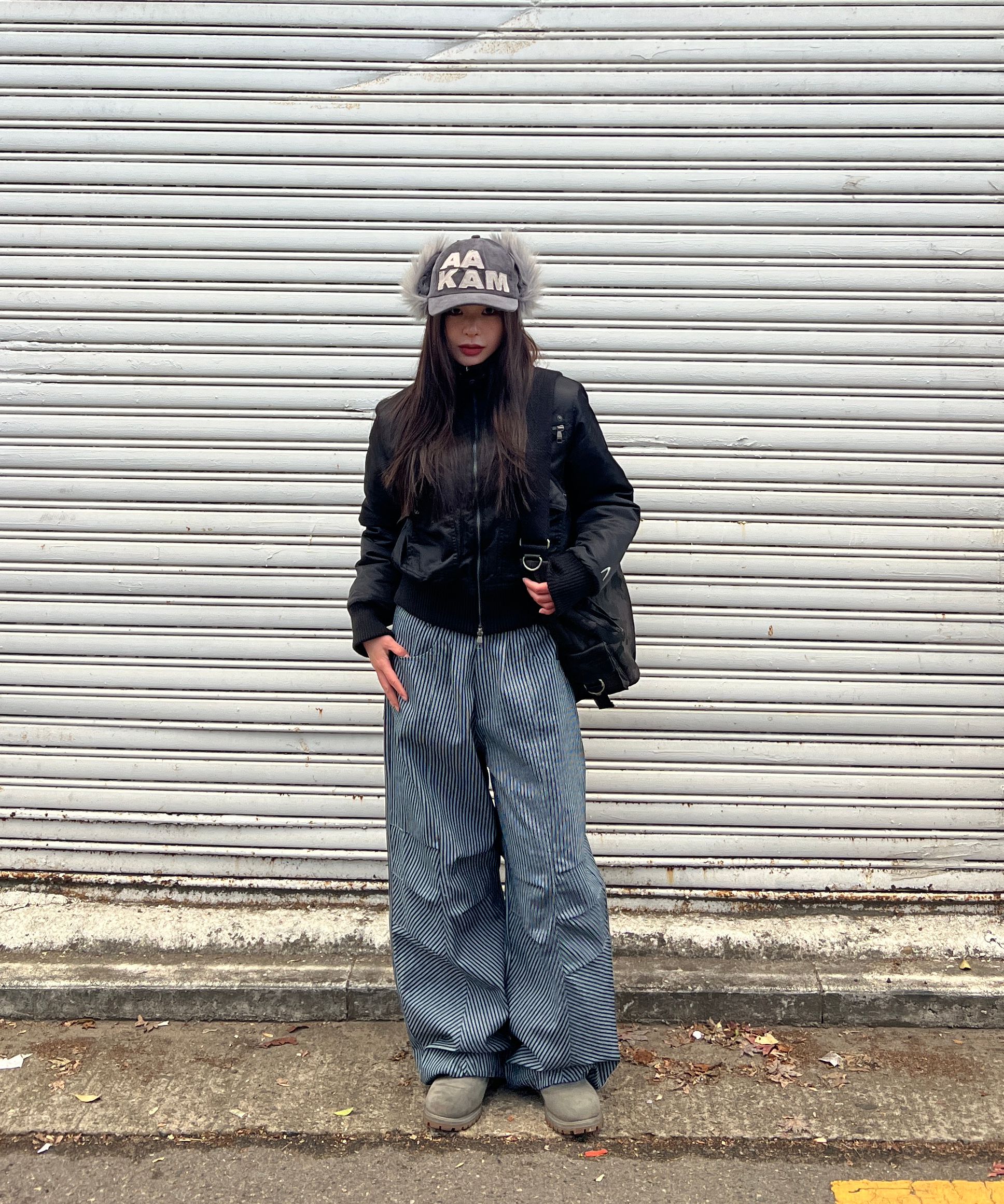 MUSINSA公式 | AAKAM Corduroy Trapper Cap (Gray)