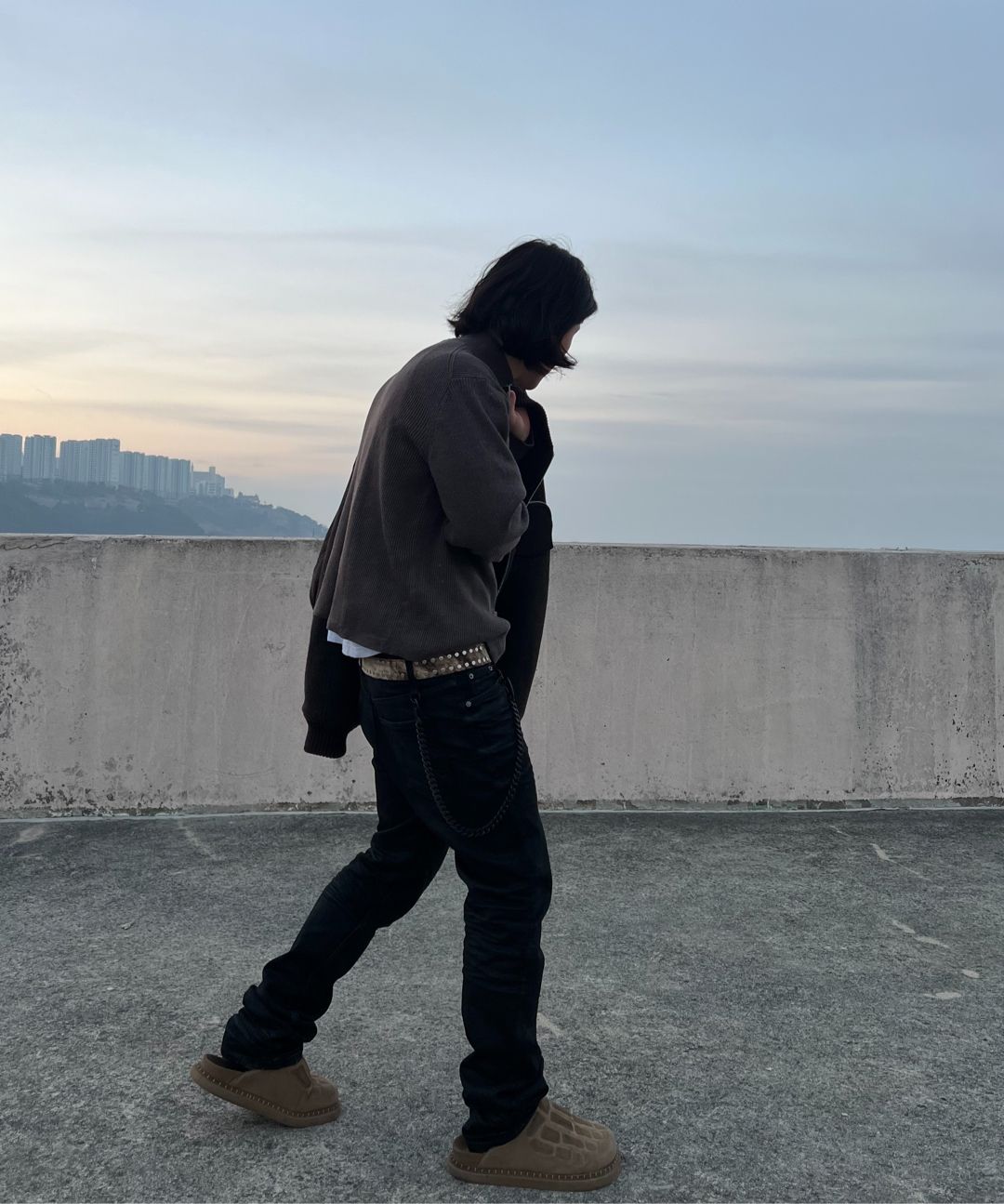 MUSINSA公式 | DNSR ポケットウールヘリンボーンMA-1ブラウン