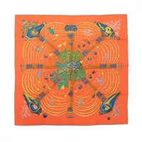 エルメス カレ90LA ROSEE 薔薇の雫 スカーフ シルク A3042909｜中古