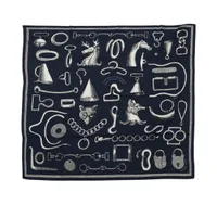 エルメス カレジェアン 鞍職人の詩的な目録 ストール カシミヤ×シルク