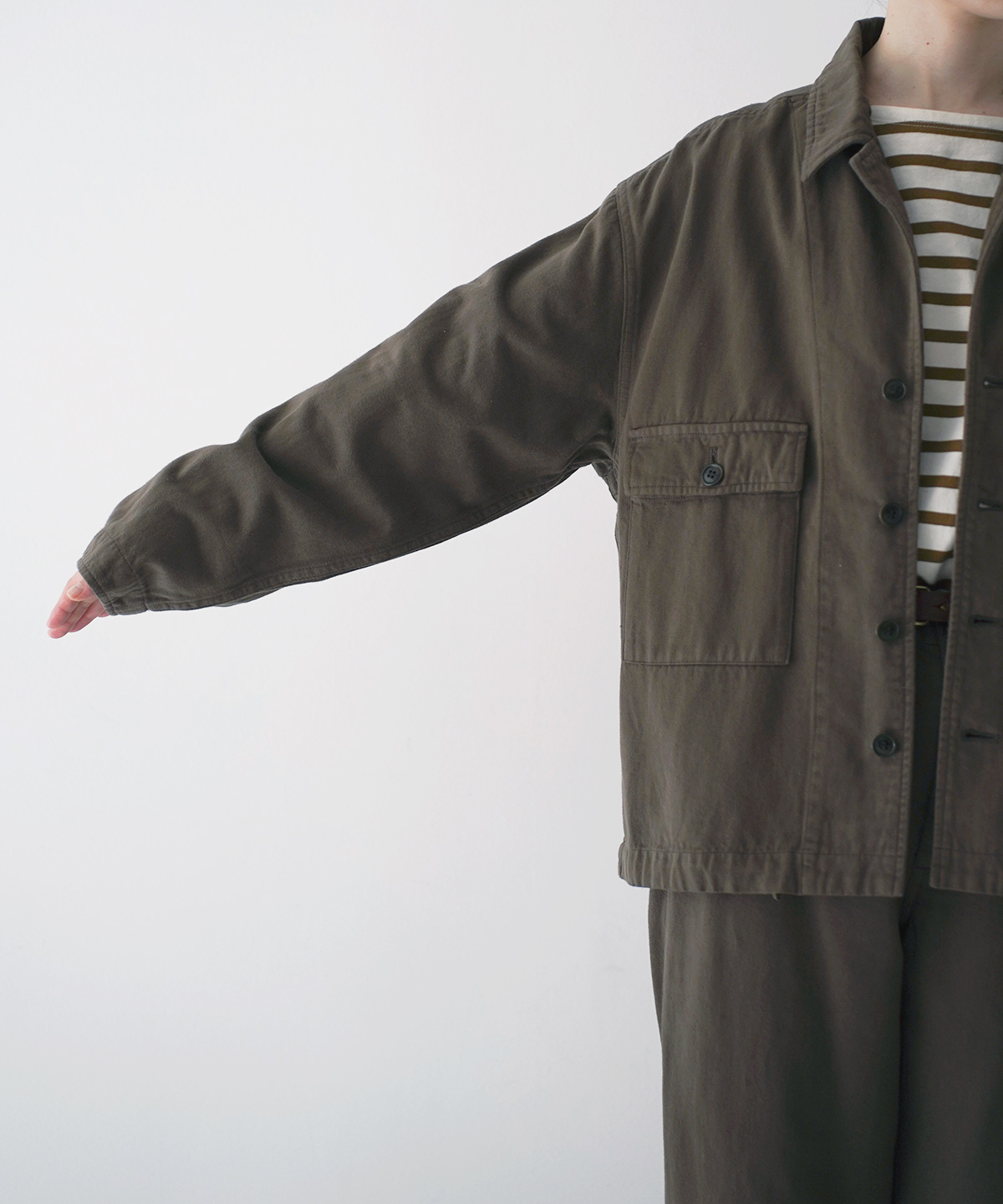 UpcycleLino] BASIC チノフィールドジャケット new color｜nest Robe