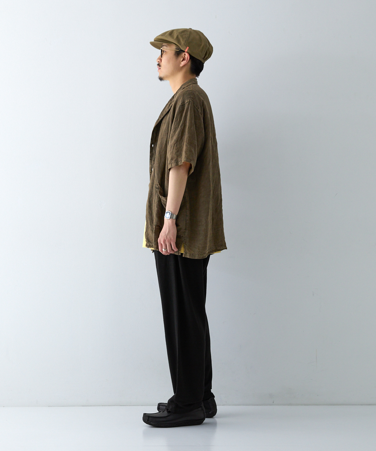 リネン ピグメントバイオ 半袖 カバーシャツ｜nest Robe / CONFECT