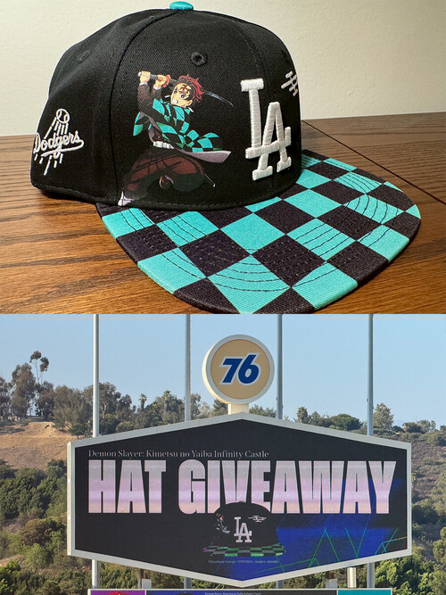 ドジャースが「鬼滅の刃」とコラボ 観客に特製キャップを無料配布