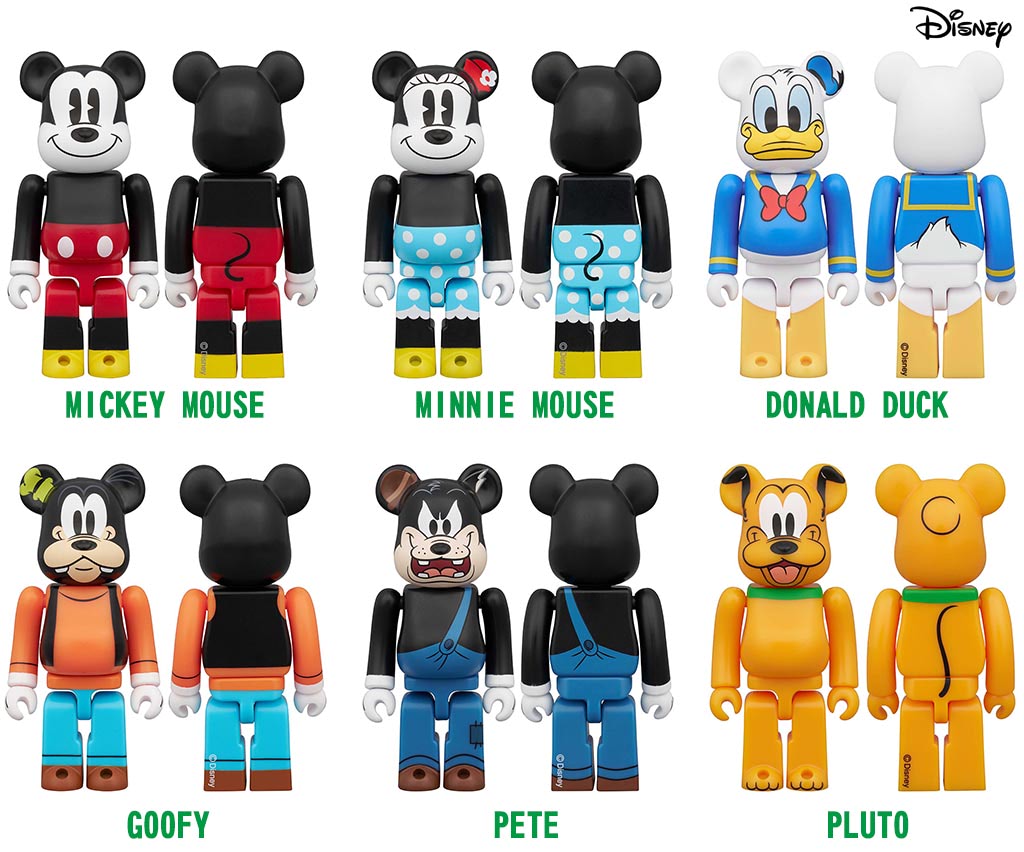 ミッキーマウスたちディズニーの仲間がベアブリック新シリーズに