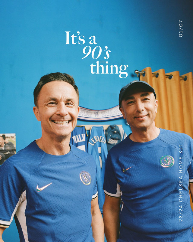 チェルシーが23-24新ユニフォーム発表！90年代後半「伝説ユニへの